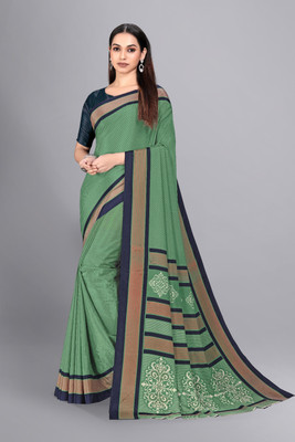 Vimla Printed Bollywood Crepe Saree(Green)