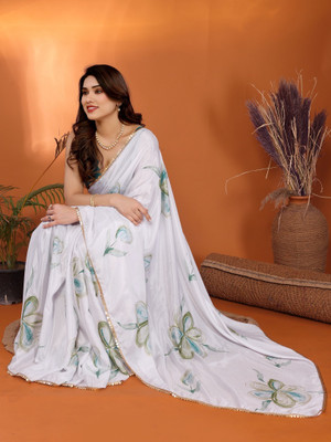 Shreesai Printed Bollywood Chiffon Saree(Blue)