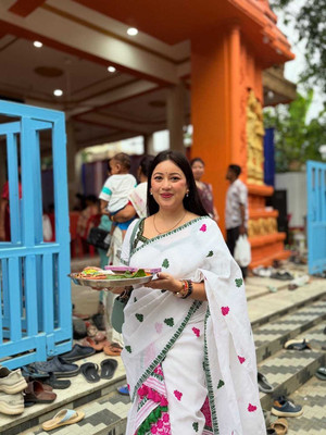 collctionmekhla Woven Mekhela Chador Pure Cotton Saree(White)
