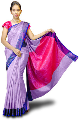 Spewim Woven Banarasi Art Silk Saree(Grey)
