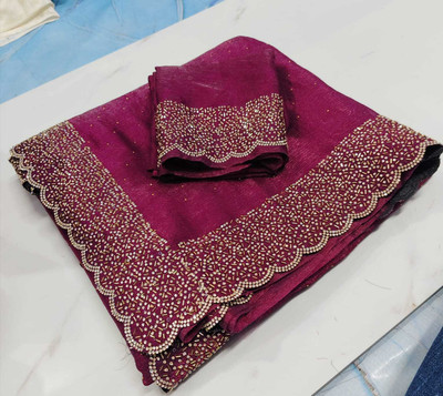 Tirumala Sarees Embellished Daily Wear Chiffon Saree(Pink)