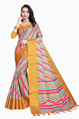 AA ONE ENTERPRISE Self Design Bollywood Cotton Silk Saree(White)