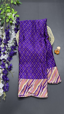 RegalDrapes Printed Daily Wear Crepe Saree(Purple)