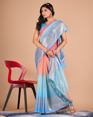 nirmal creation Floral Print Bollywood Georgette Saree(Multicolor)