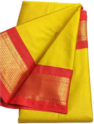 Paithani Woven Paithani Pure Silk Saree(Yellow)