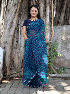 MAHADEV NX Self Design Bollywood Georgette Saree(Blue)