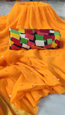 HouseOfCommon Embellished Bollywood Georgette Saree(Multicolor)