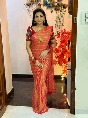 KAKADIYA CREATION Embellished Bollywood Chiffon Saree(Multicolor)