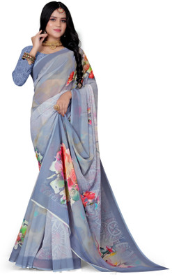 Adiyogi Enterprise Digital Print Bollywood Georgette Saree(Multicolor)