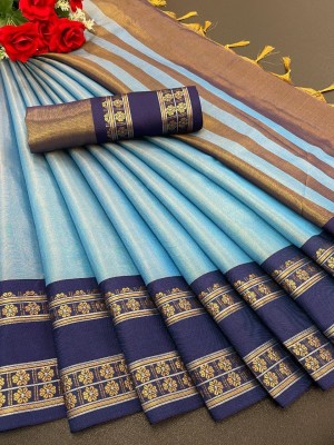 SGF11 Woven Bollywood Pure Silk, Art Silk Saree(Light Blue)