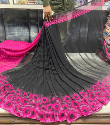 Sita Printed Bollywood Georgette Saree(Multicolor)