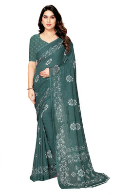 maayro Printed Daily Wear Georgette Saree(Multicolor)
