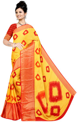 nirmal creation Printed Bollywood Chiffon Saree(Multicolor)