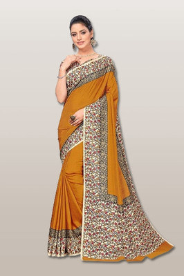 SimSim Trendz Printed Daily Wear Polyester Saree(Purple)