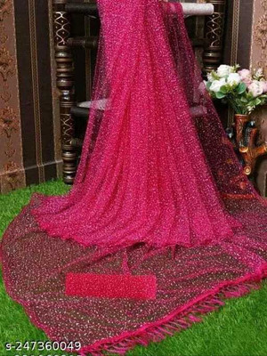 LADYSUTRA Self Design Bollywood Net Saree(Multicolor)