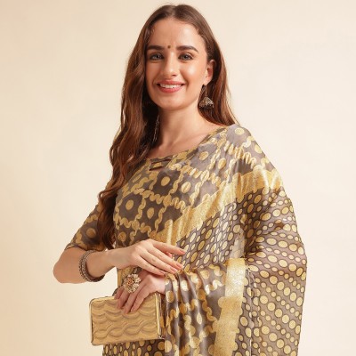 Tasrika Printed Bollywood Chiffon Saree(Beige)