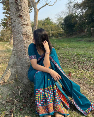 SVN ENTERPRISE Woven Mekhela Chador Pure Cotton Saree(Multicolor)