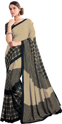 Kasak Self Design Daily Wear Crepe Saree(Black)