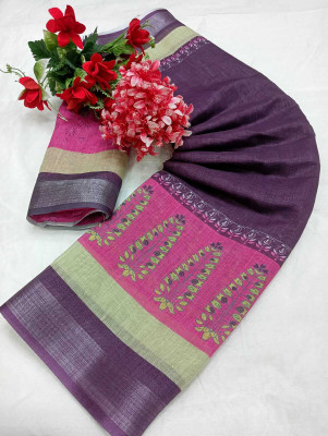 DEVICE of NT Printed, Woven Kanjivaram Pure Cotton, Cotton Linen Saree(Multicolor)