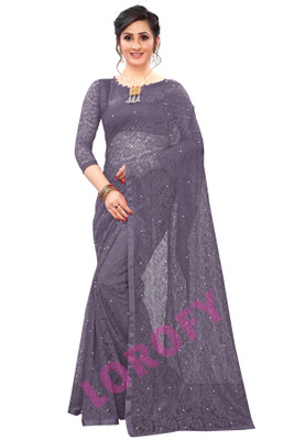 LOROFY Self Design Kota Doria Net Saree(Multicolor)