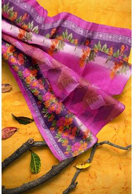 Suali Printed Bollywood Georgette Saree(Pink)