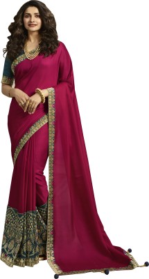 Veer NX Printed Bollywood Jacquard Saree(Pink)