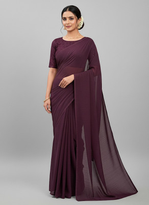 SHILPKALA Embellished Bollywood Georgette Saree(Magenta)