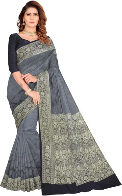 VASTRAM Woven Handloom Handloom Art Silk Saree(Grey)