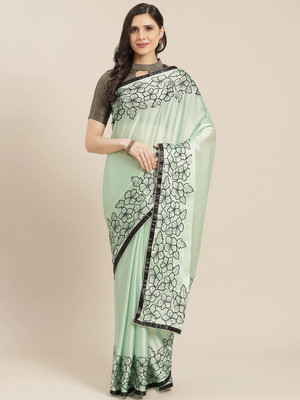 Divastri Printed Bollywood Georgette Saree(Light Blue)