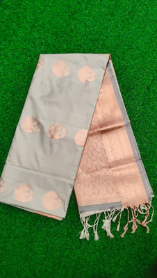 Premium Soft Silk Self Design, Woven Kanjivaram Polyester Saree(Pink)