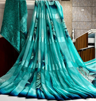 Heyinz Clothing Embroidered Bollywood Net Saree(Light Green)