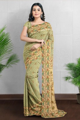 Kalamandir Woven Daily Wear Silk Blend Saree(Light Green)