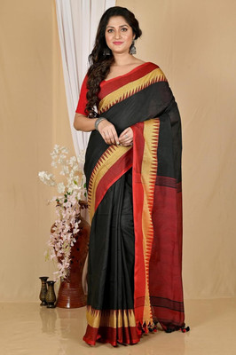 ADbutiq Woven Bollywood Pure Cotton Saree(Multicolor)