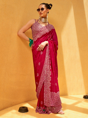 Tasrika Printed Daily Wear Georgette Saree(Pink)