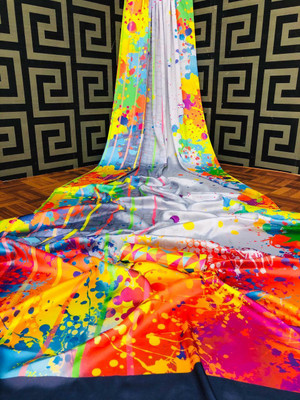 Arpita Fashion Digital Print Bollywood Crepe Saree(Multicolor)