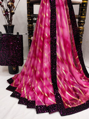 LADYSUTRA Self Design Bollywood Lycra Blend Saree(Multicolor)