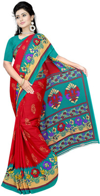 A V M Print Printed Daily Wear Georgette Saree(Multicolor)
