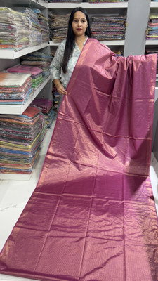 MOHEY DESI Woven Bhagalpuri Silk Blend Saree(Pink)