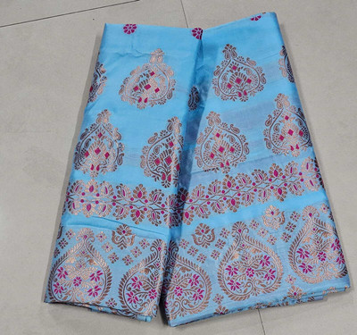VRAJ CREATION Woven Mekhela Chador Pure Silk Saree(Multicolor)