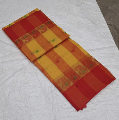 Reba saree center Self Design Tant Pure Cotton Saree(White)