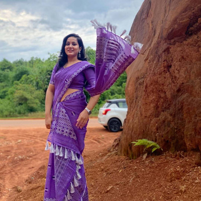 AMILAGROS PIZZARRAS FASHION Woven Mekhela Chador Pure Cotton Saree(Multicolor)