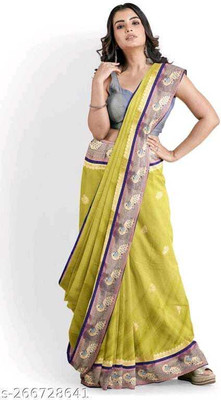 Paithani Woven Mysore Pure Silk Saree(Dark Green)