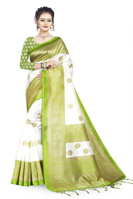 Moda Rapido Printed Bollywood Art Silk Saree(Green)