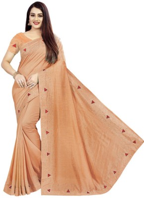 SHAKTIJEN ENTERPRISE Embellished Bollywood Chanderi Saree(Cream)