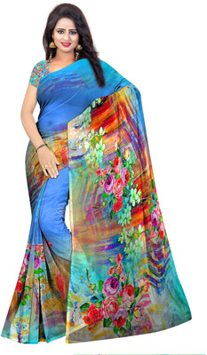 SCFO Digital Print Daily Wear Georgette Saree(Multicolor)