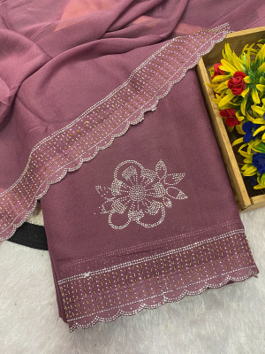 mamta fashion online Embellished Bollywood Georgette Saree(Magenta)