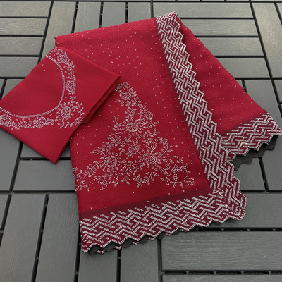 VarniRaaj Fashion Embellished Bollywood Organza Saree(Pink)