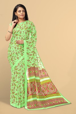 Kalamandir Printed Daily Wear Georgette Saree(Light Green)