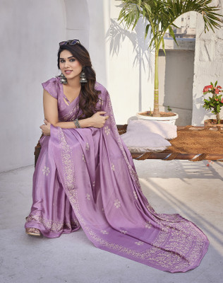 Kjs Digital Print Bollywood Chiffon Saree(Multicolor)