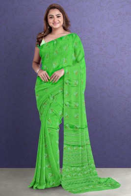 Kalamandir Self Design Daily Wear Silk Blend Saree(Green)